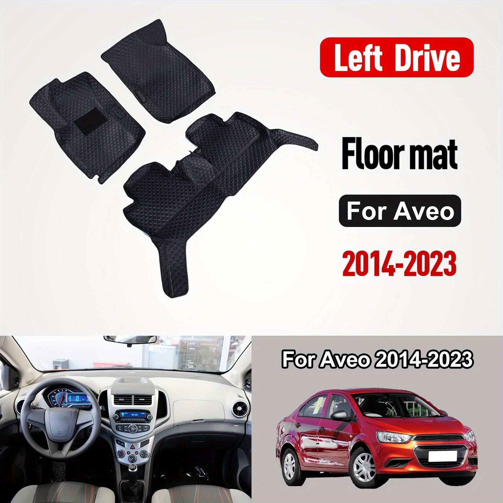 Full Coverage Anti-Slip Car Floor Mats for Sedan 2014-2023 Durable Material