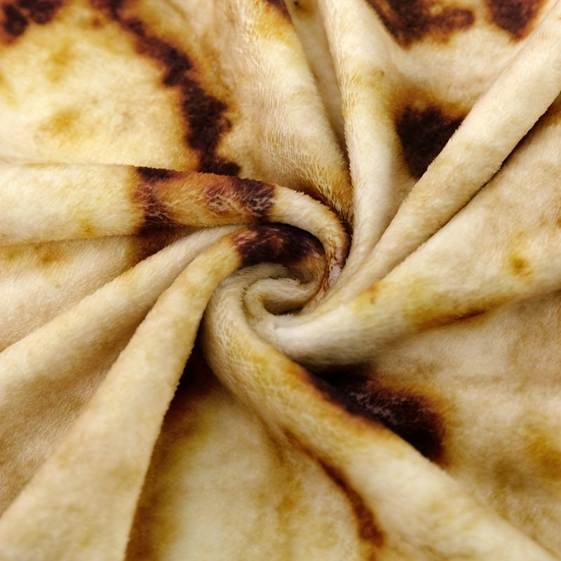 Flannel Food Print Blanket Soft Warm Multi-Functional for Couch Bed Camping Travel