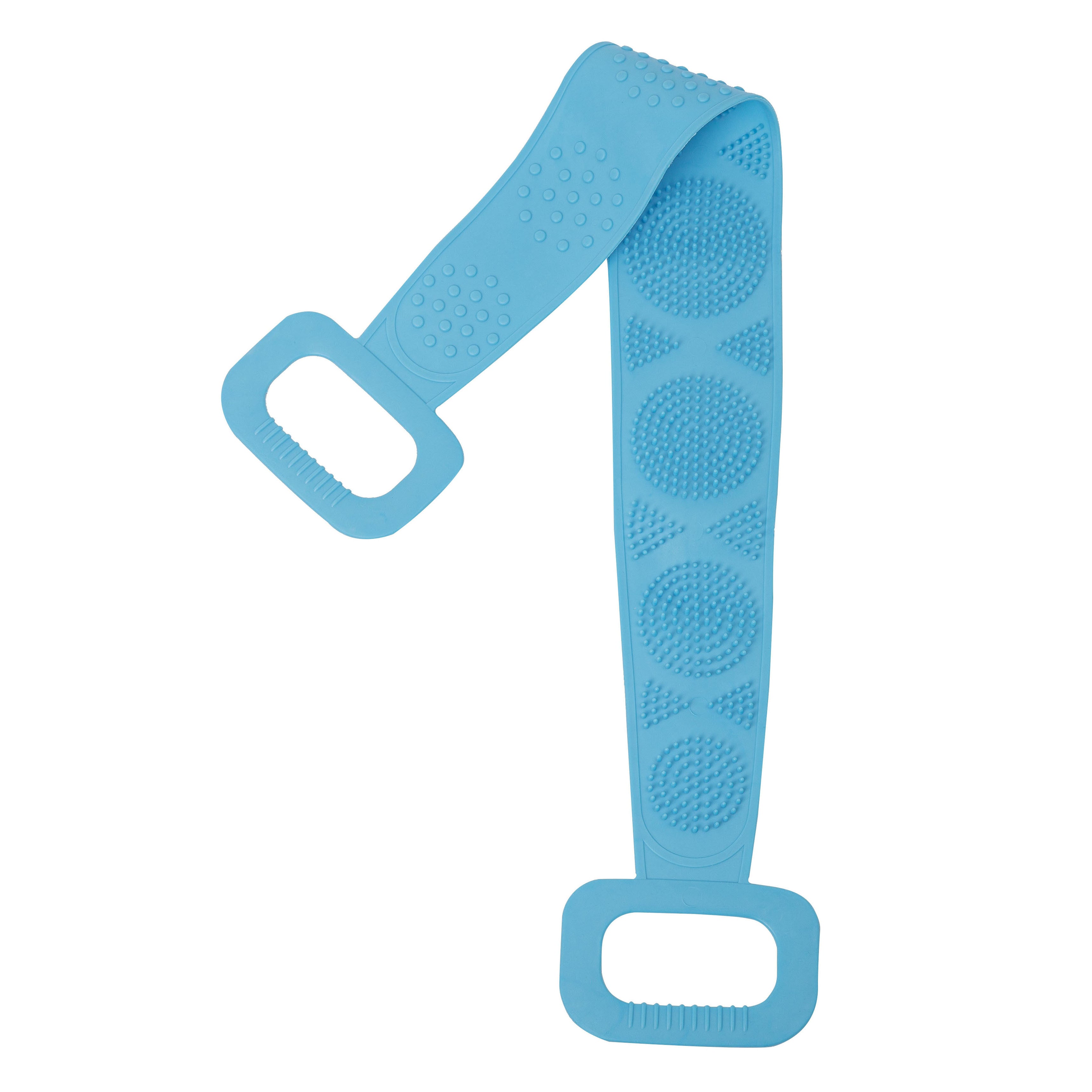 Cepillo de baño de silicona exfoliante con esponja para la ducha y mango largo