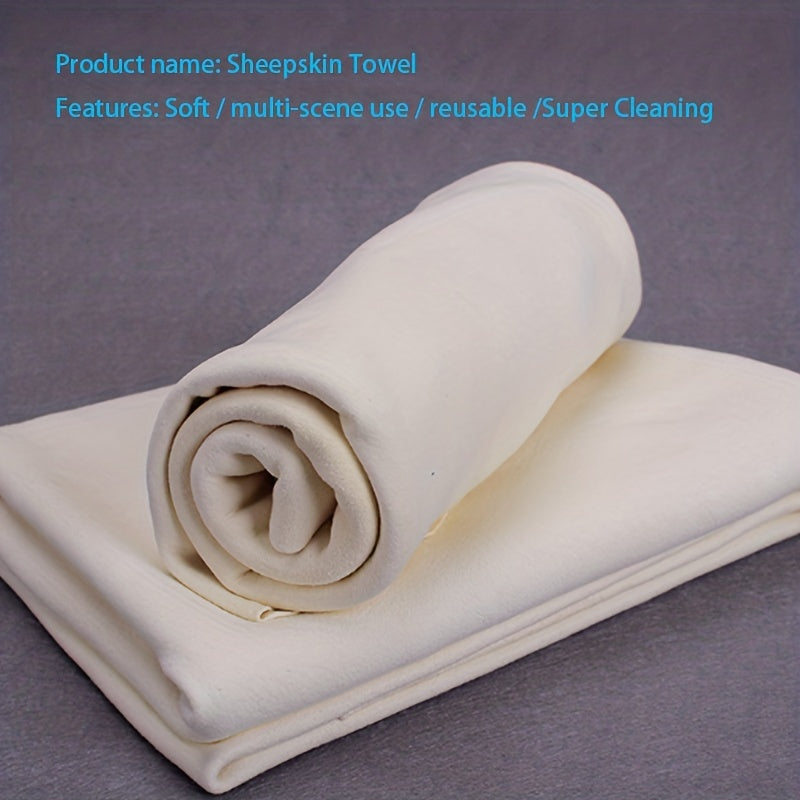 Натуральное автомобильное полотенце из козьей кожи для мойки, сверхвпитывающее, для сушки стекол