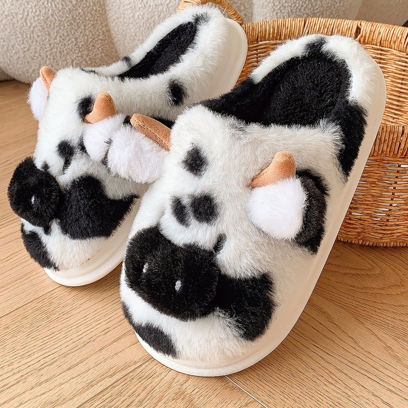 Ayollar uchun multfilm naqshli shippaklar mato ustki qismi, sirpishga qarshi, ichki, barcha mavsum uchun