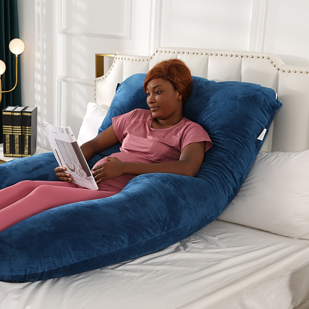 Kristal velvettan yasalgan J-shaklidagi homiladorlik yostig'i, emizish, uxlab olish va yonma-yon yotish yostig'i sifatida ham xizmat qiladi. Homilador ayollar uchun qorin va belni qo'llab-quvvatlaydi.