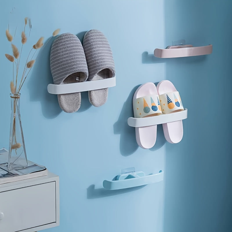 Wall-Mounted Self-Adhesive Shoe Rack for Bathroom Bedroom Living Room