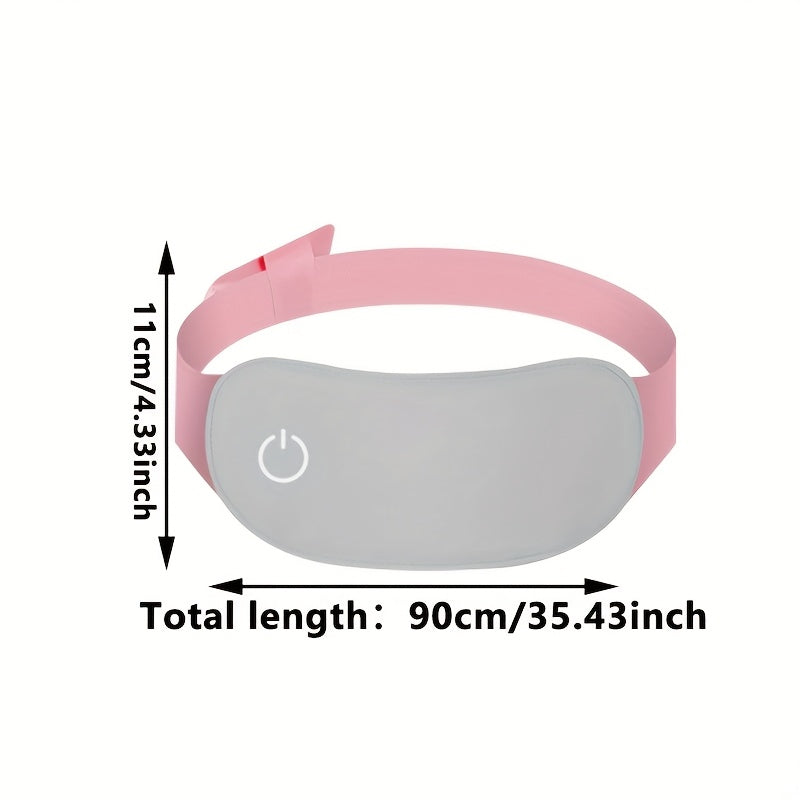 USB Powered Heating Belt for Menstrual and Daily Warmth Gray with Adjustable Heat Levels