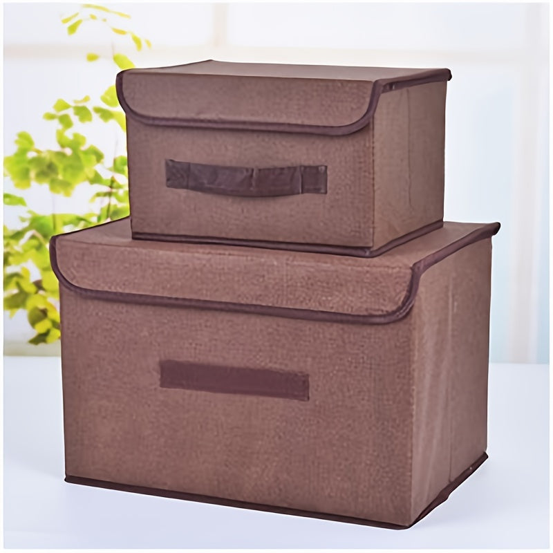 Caja de almacenamiento con tapa para organización de ropa a prueba de polvo diseño minimalista