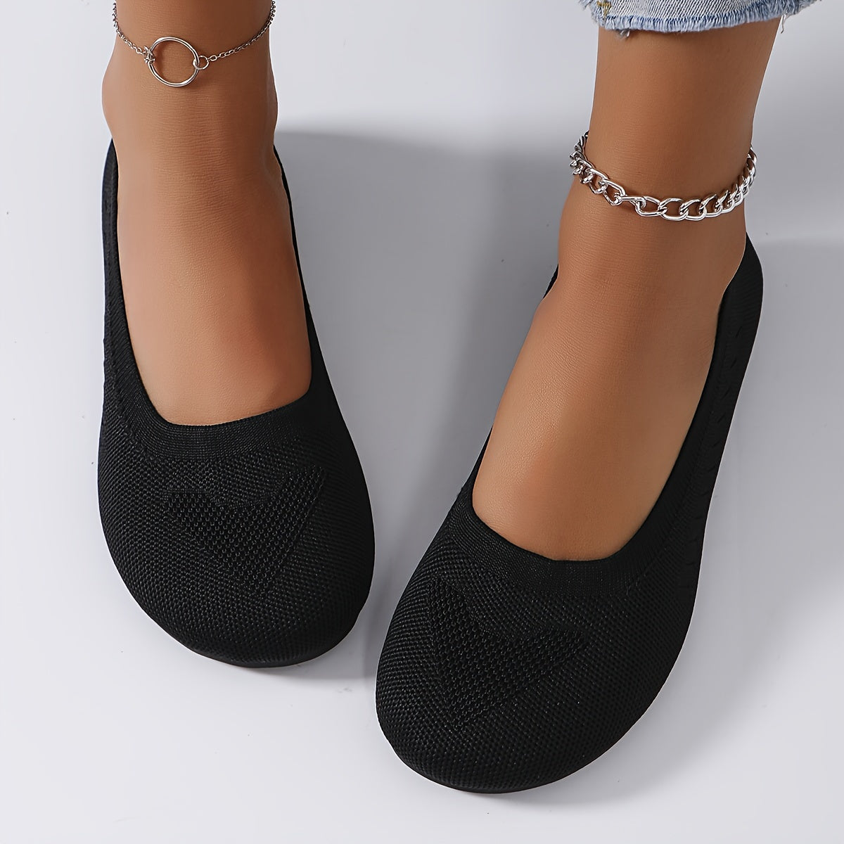 Zapatos planos casuales para mujer con adorno de borla