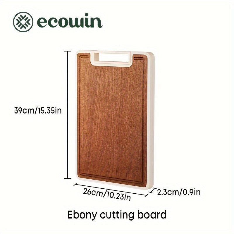 Dual-Sided Wood and PP Cutting Board with Stand and Large Handle Kitchen Tool