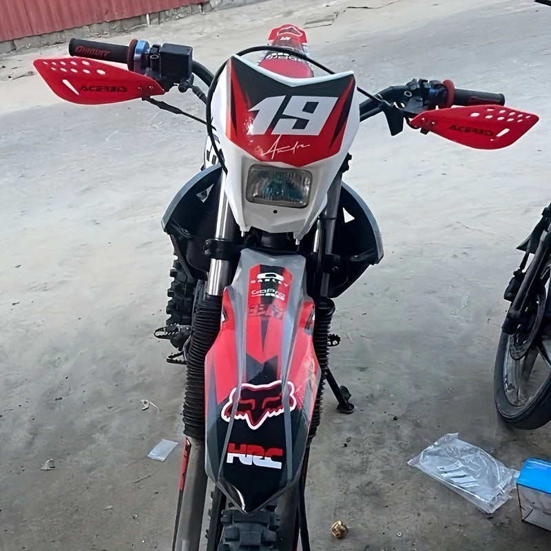 Off Road Motorcycle Hand Guards Carbon Fiber Look Dual-Sided Protective Shields for Dirt Bikes