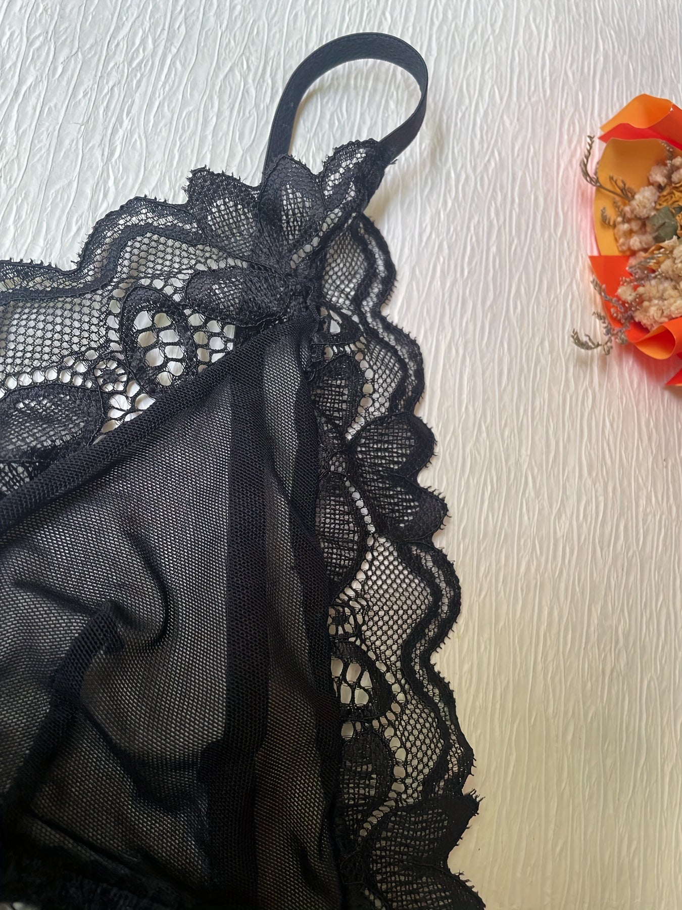 Women's Breathable Floral Lace Unlined Bra with Scallop Trim Lingerie