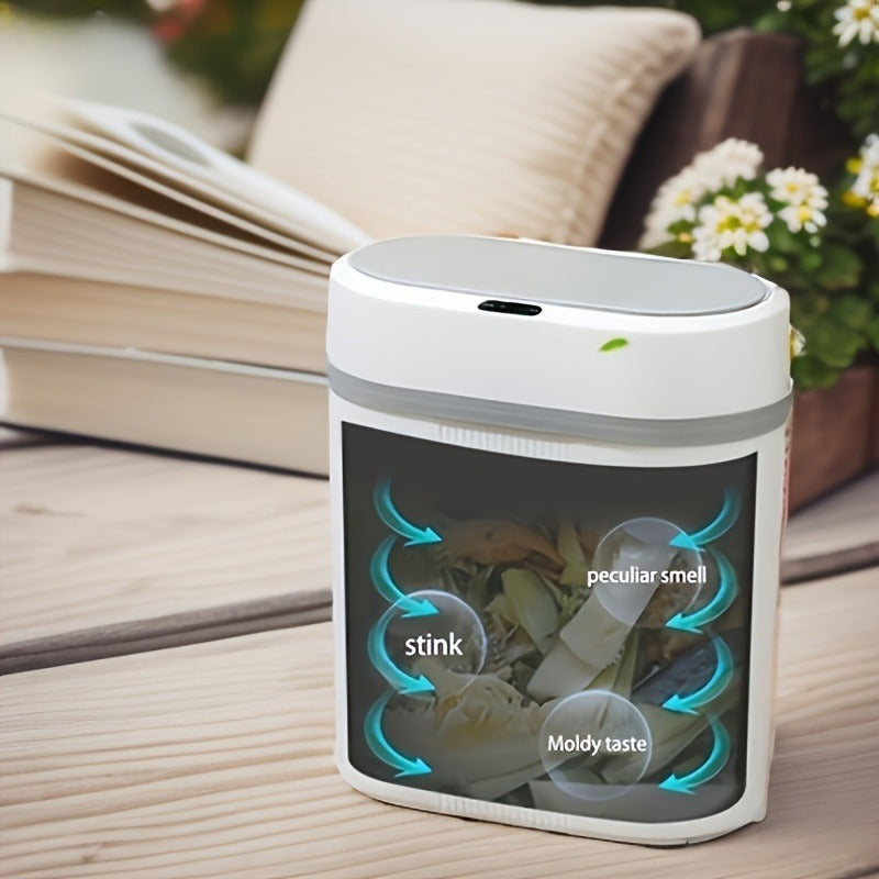 Uy uchun ishlatiladigan batareya bilan ishlaydigan ABS rezina aqlli sensor axlat qutisi