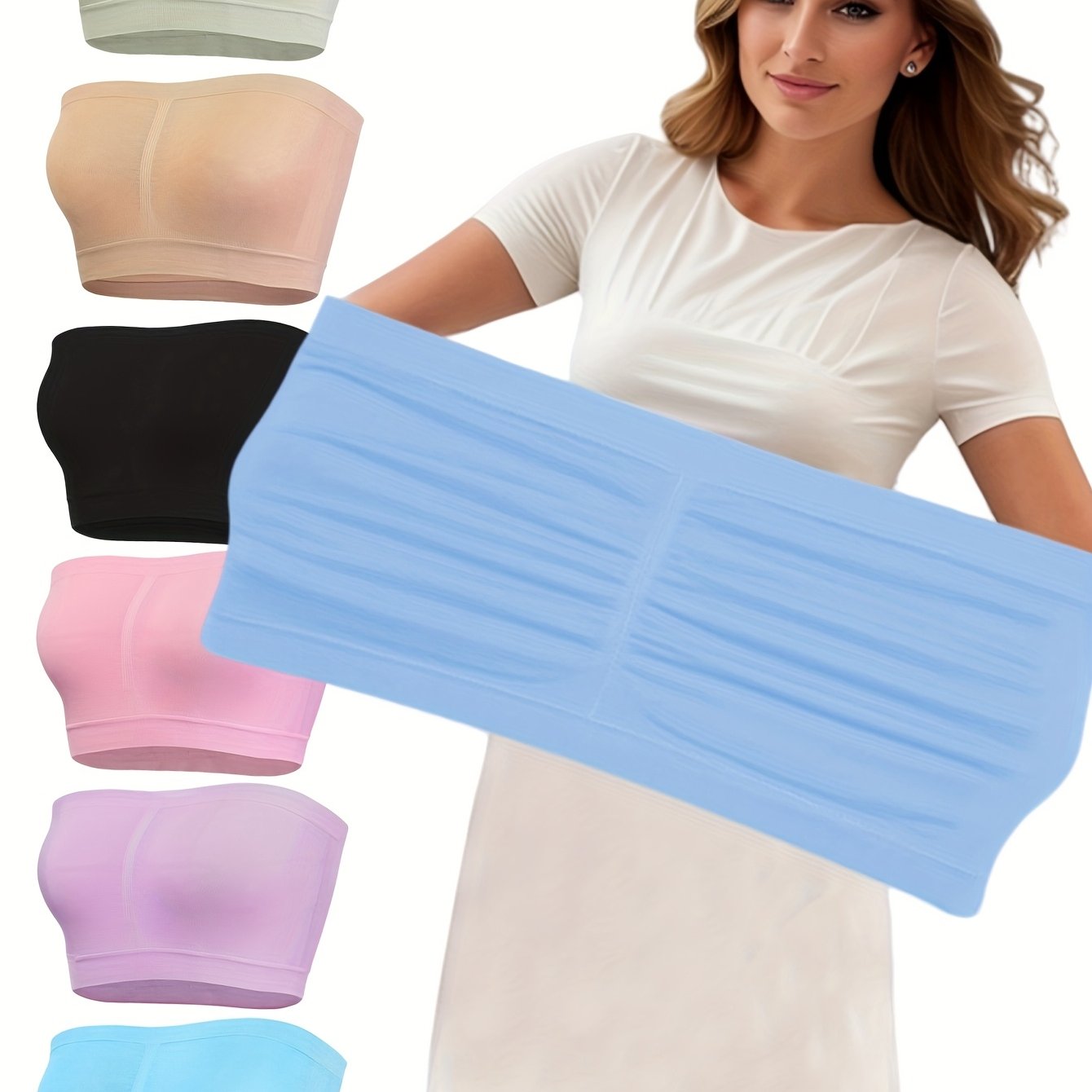 Women Seamless Wireless Sports Bras Plus Size Backless Stretch Workout Bras