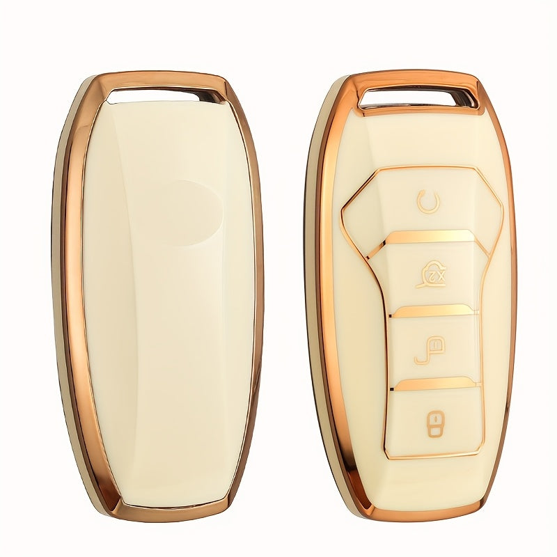 Car Key Cover Soft Silicone Key Case for Smart Start Remote Protection