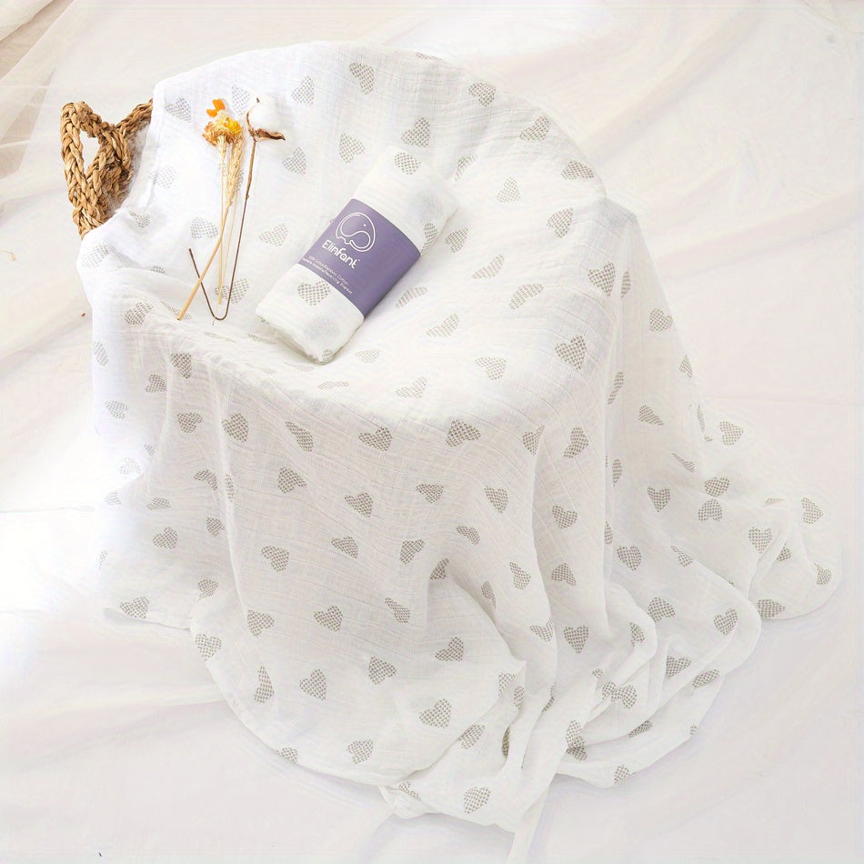 Muslin Swaddle Blanket for Newborns Soft Baby Wrap 47x47 Inches