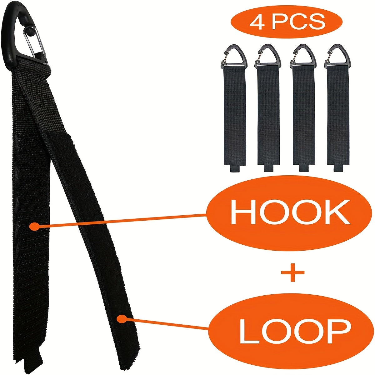 Multi-Purpose Extension Cord Organizer for Garage Storage, Heavy Duty Straps, 2/4/6 Pack