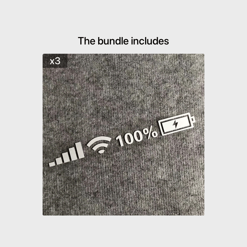 Car Reflective Wifi Battery Level Stickers Colorful Waterproof Decals