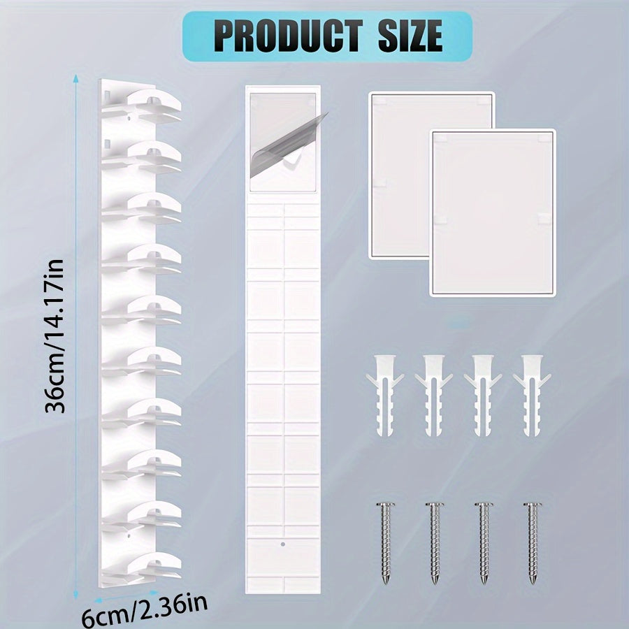 Organizador de sombreros portátil para pared, exhibidor de acrílico, soporta 20 sombreros