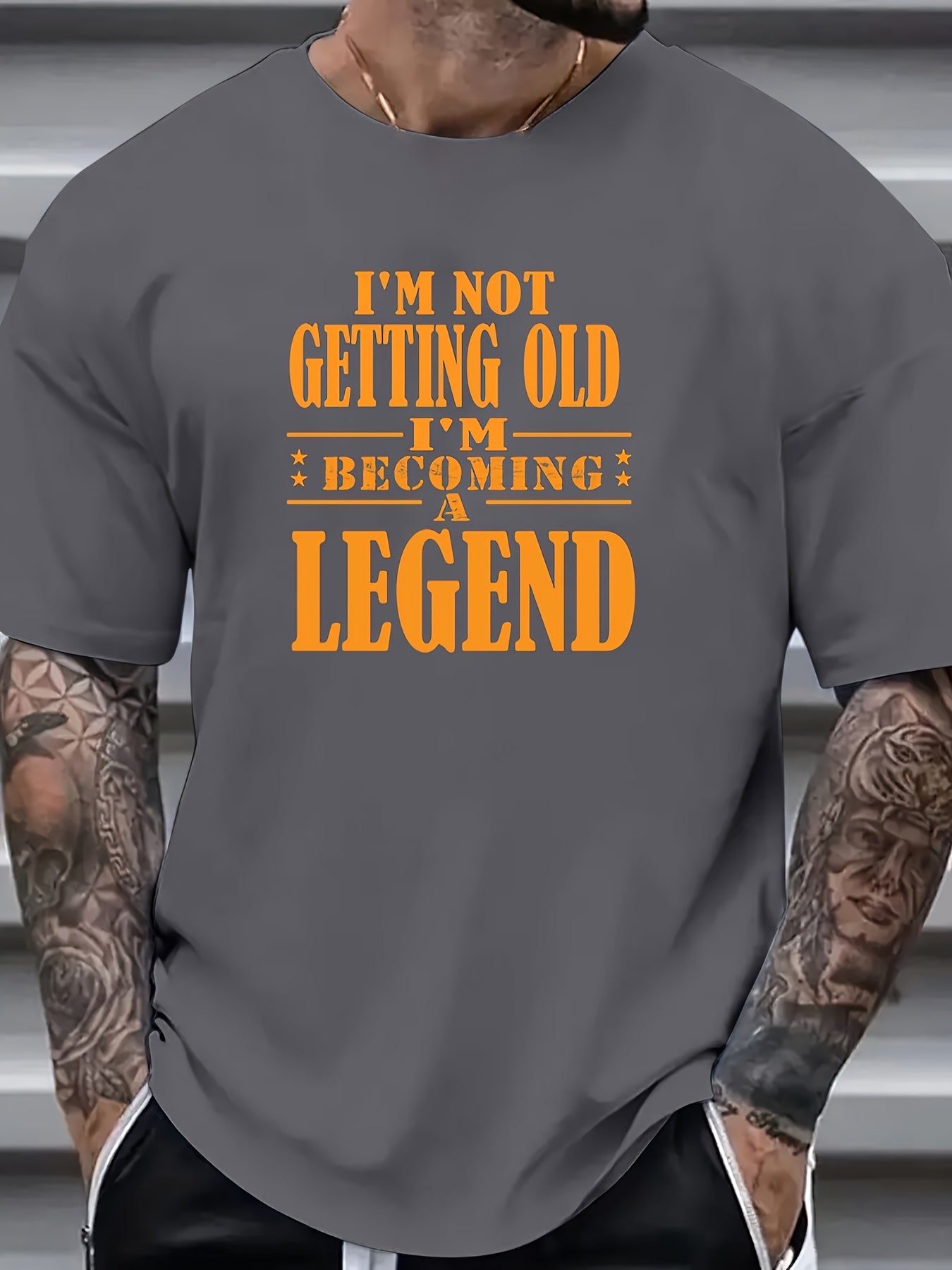 Men's Plus Size Polyester Graphic Print T-Shirt Casual Summer Loose Fit