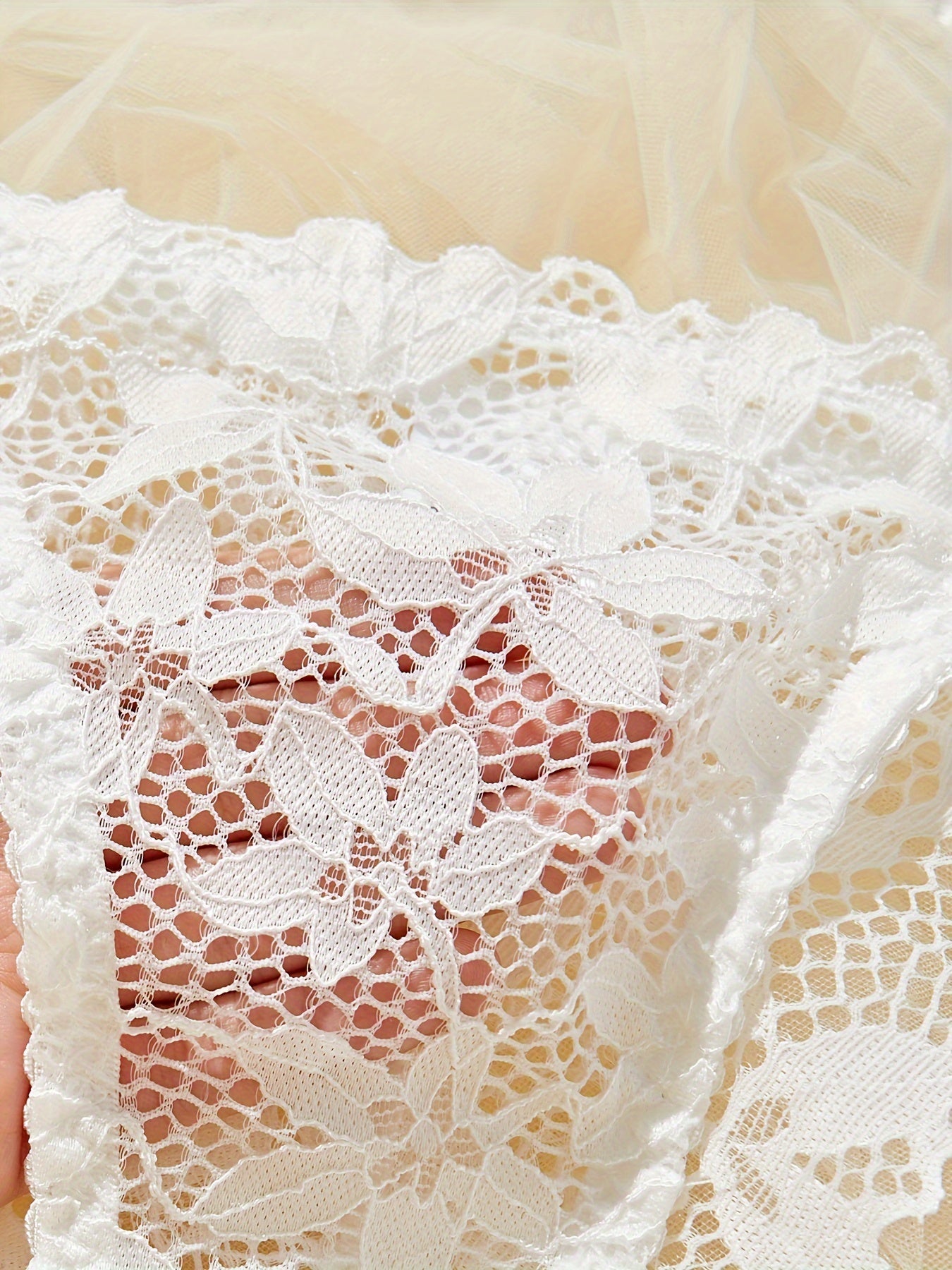 Women's Lace Satin Lingerie Set with Adjustable Straps and Floral Design