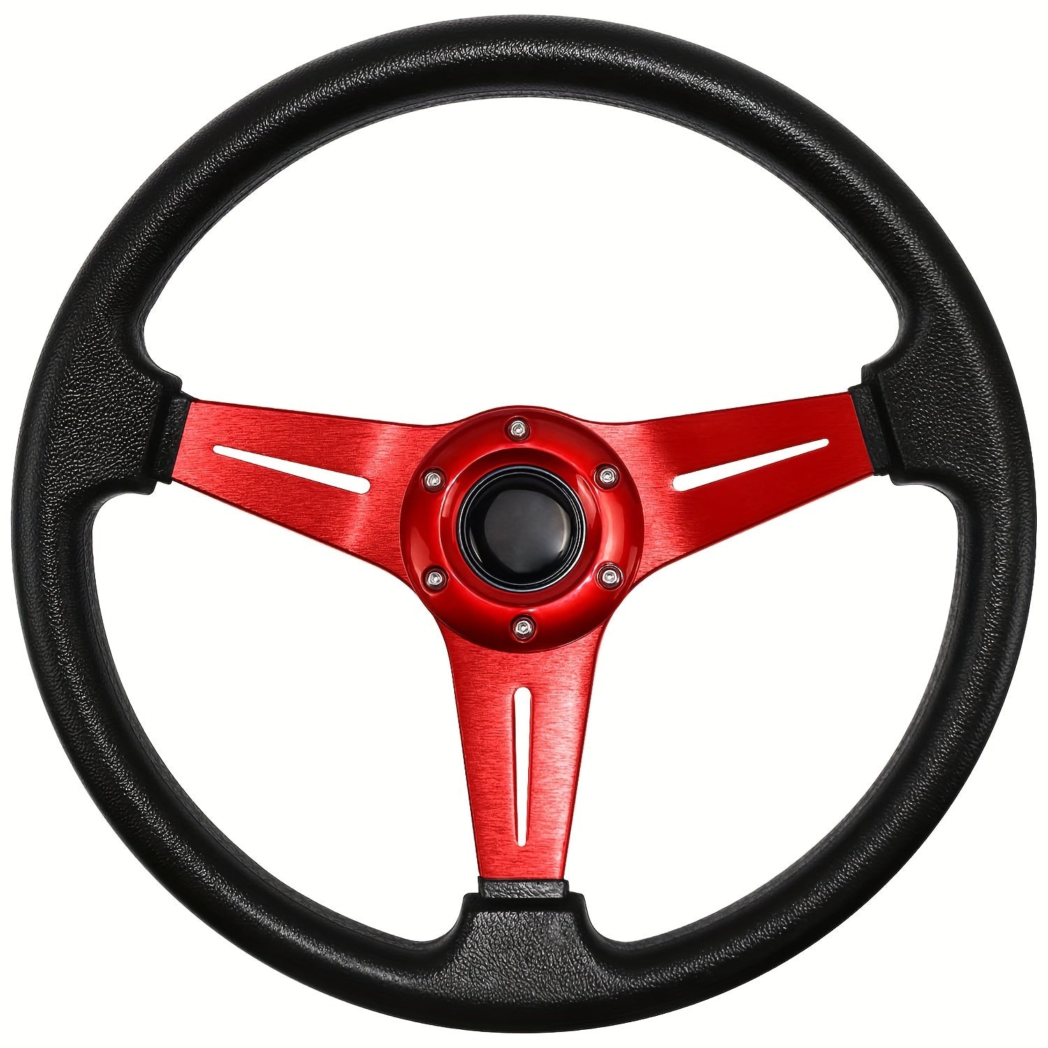 Avtomobillar, golf aravalari va sayohat transport vositalari uchun alyuminiy ramkali binafsha 14 dyuymli rul. Zamonaviy, mustahkam, qulay ushlash.