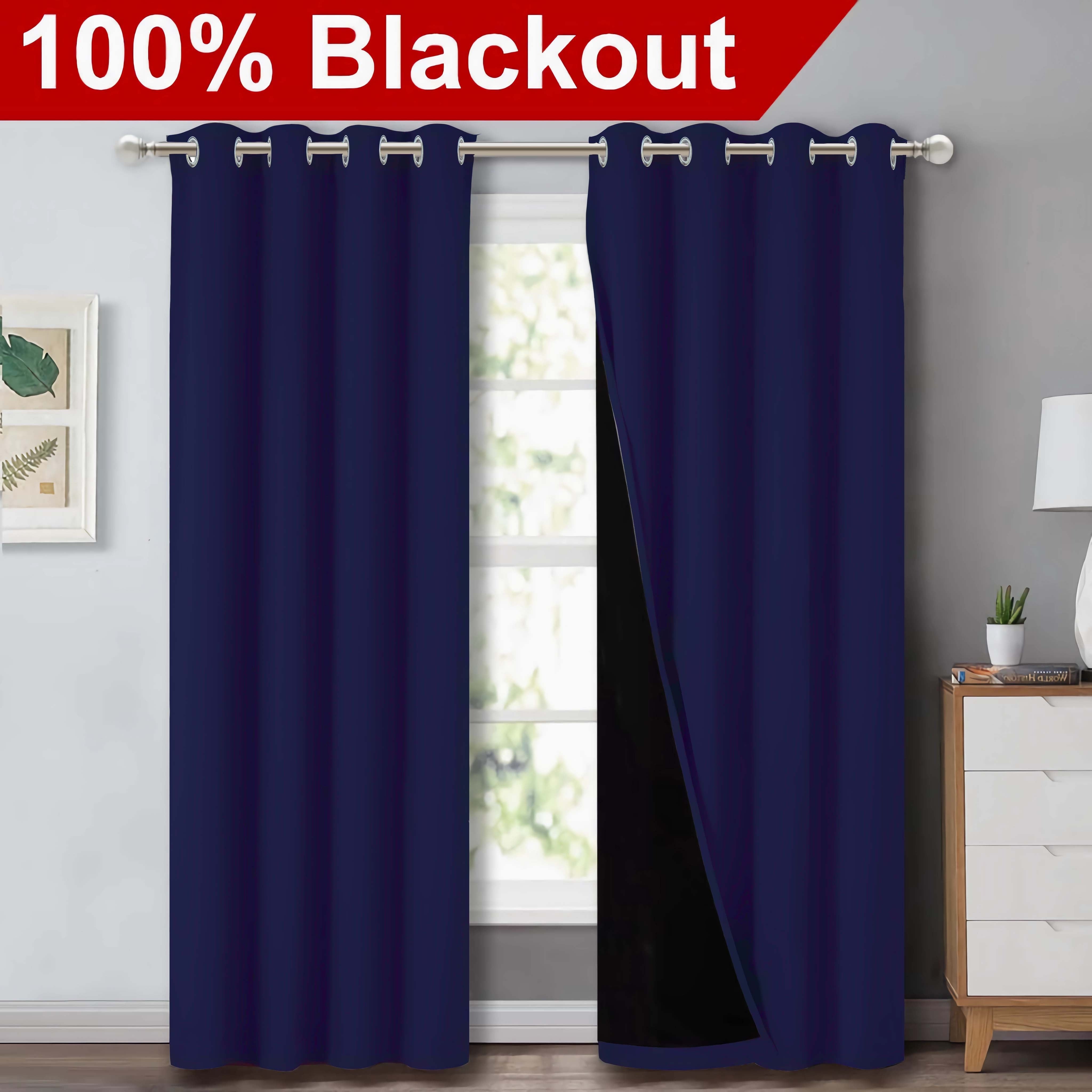 Blackout Curtains for Living Rooms and Bedrooms, Light-Blocking, Thermal Insulated