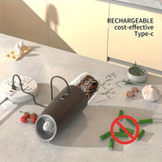 Gravity sensor switch, LED yoritgich, USB zaryadlash, 5000rpm motor, qora va oq rangda, katta hajmli, bir qoʻl bilan oson boshqariladigan qayta zaryadlanadigan elektr murch grinder to'plami.