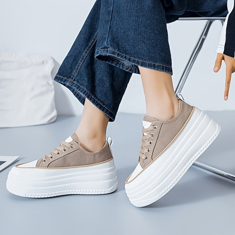 Women's Small White Fashion Shoes Lace-Up Plain Toe All-Season Man-Made Materials