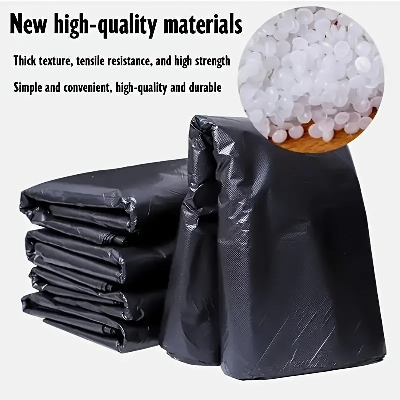 Mustahkam Polietilen Axlat Qoplari - 50 yoki 100 ta to'plamlarda mavjud - Oshxona, Yashash xonasi, Patio uchun ko'p maqsadli bir martalik qoplar - Uy, Bog' va Tijorat foydalanish uchun qalin plastik qoplamalar