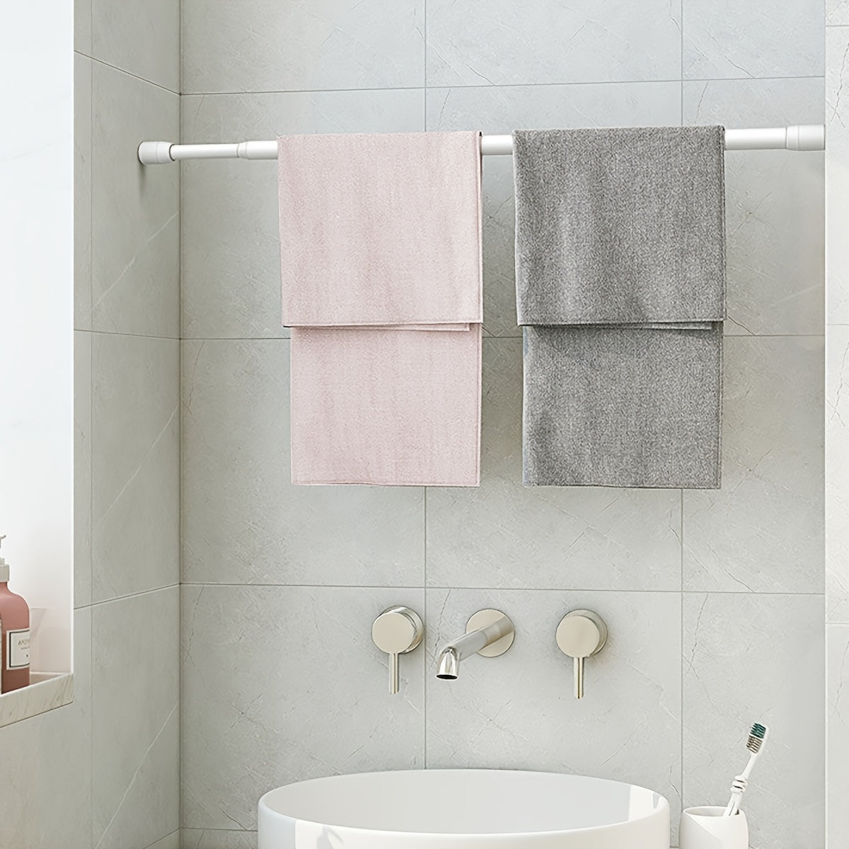 Telescopic Rod for Curtains Windows Wardrobe Clothes Drying Adjustable Support