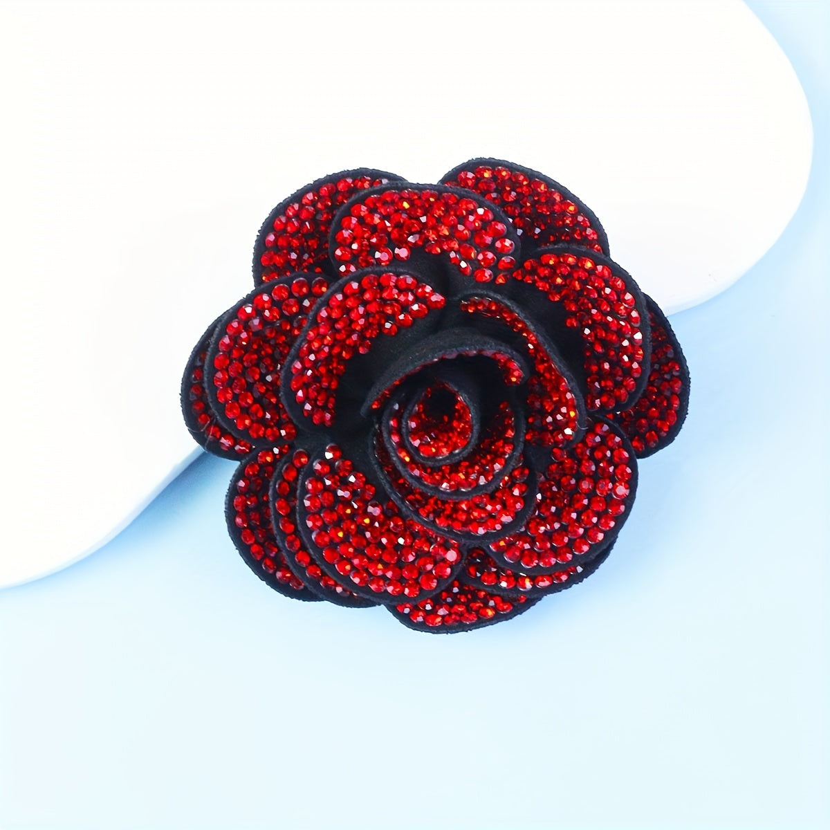 Multi-Layer Rhinestone Flower Brooch Set for Sweaters Coats Fabric Lapels