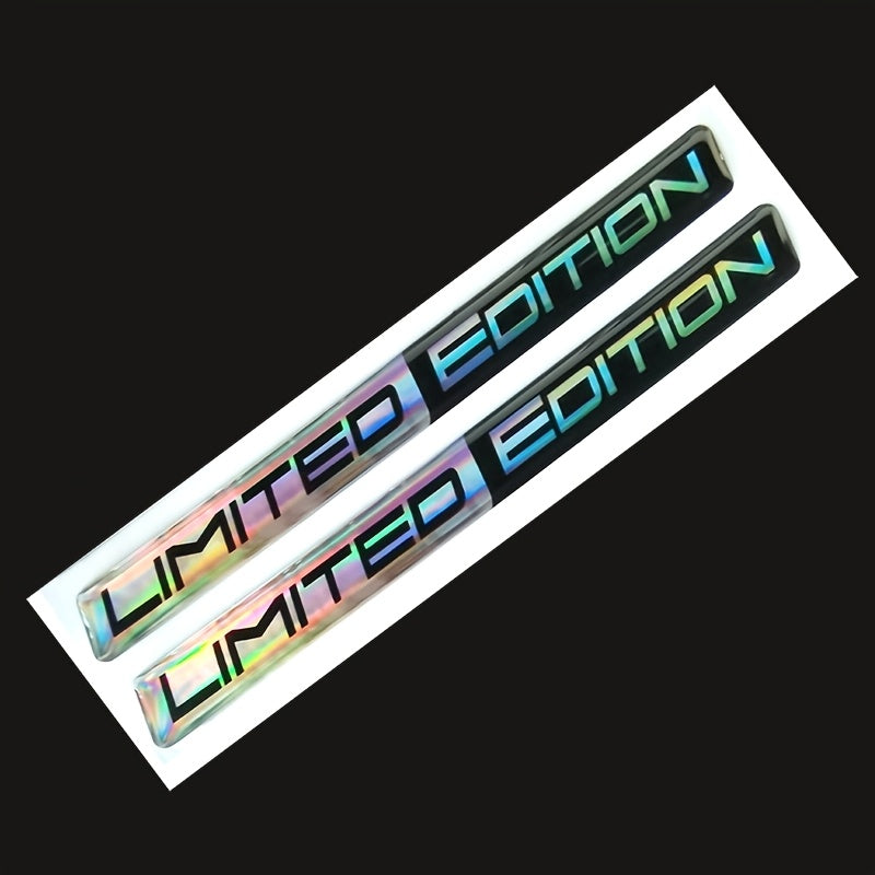 2PCS Car Emblem Badge Sticker Aluminum 3D Trunk Fender Decal Accessories