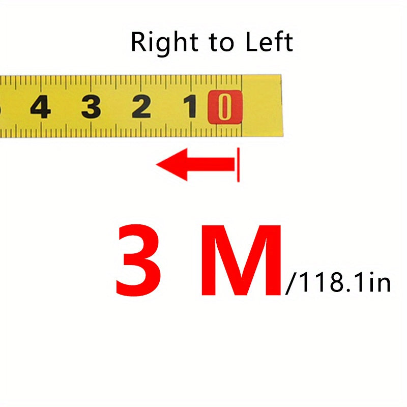 Self-Adhesive Tape Measure Iron 0.5 Inch Wide Metric Scale for Woodworking