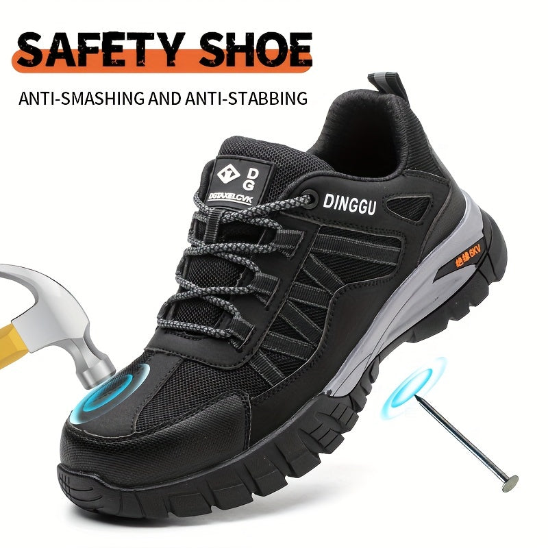 Men's Steel Toe Work Shoes Puncture-Resistant Non-Slip Shock Absorbing