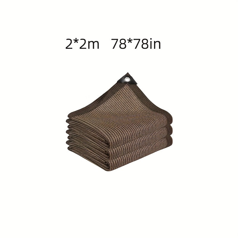 Brown HDPE Square Shade Sail 95 Sun Block UV Heat Resistant Outdoor Cover