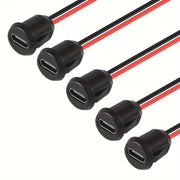 3pcs Black USB-C Female Charging Ports 12V Power Supply for RV Camping