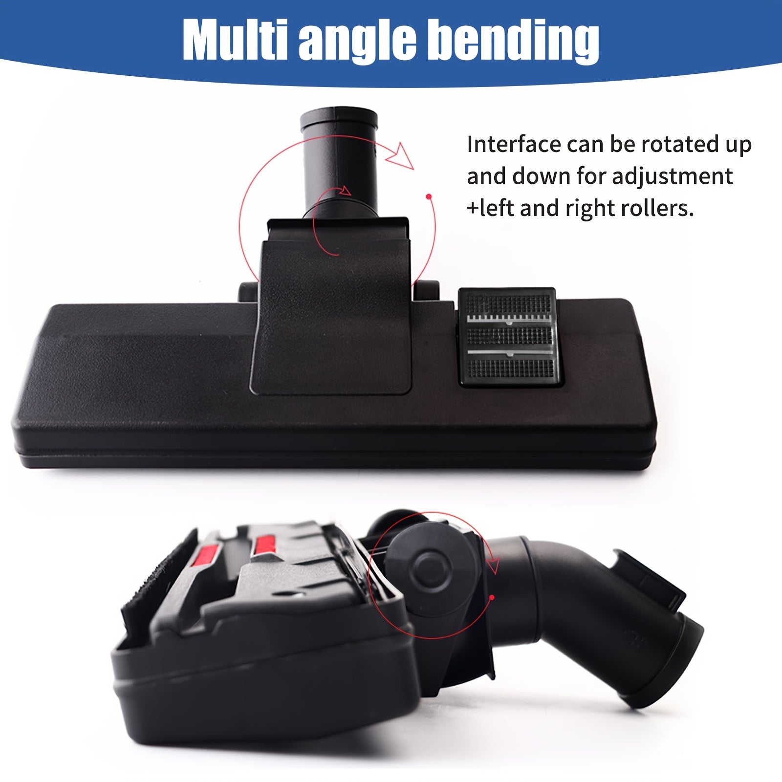 2-in-1 Vacuum Cleaner Attachment Kit with Dusting Brush and Floor Nozzle, Durable Plastic