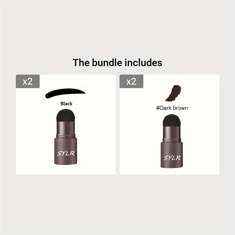 Unisex Waterproof Root Cover Up Powder Natural Black Brown Travel Contour Stick