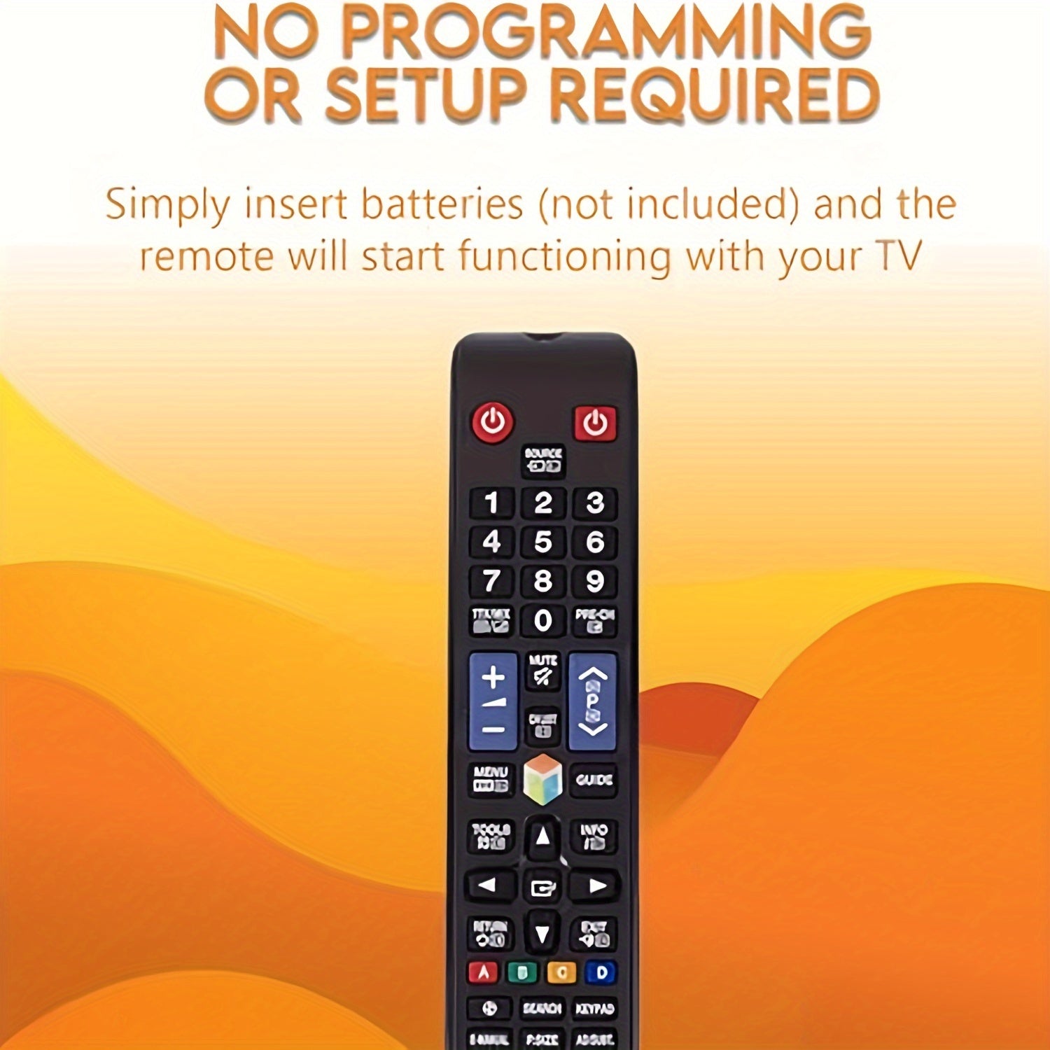Control remoto de reemplazo para televisor Samsung LED Sin necesidad de programación plástico duradero