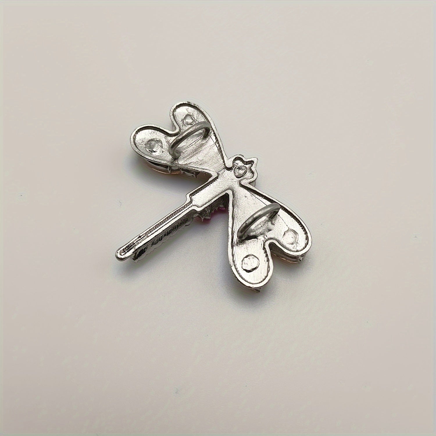 2Pcs Sparkling Dragonfly Shoe Charms Rose Golden Purple Gemstone Detachable Shoe Accessories