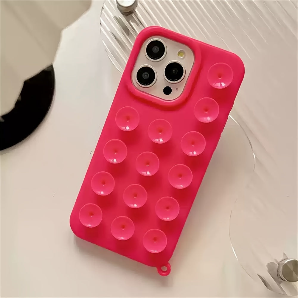 Милый силиконовый чехол с присоской для iPhone с держателем для гаджетов и цветами конфет