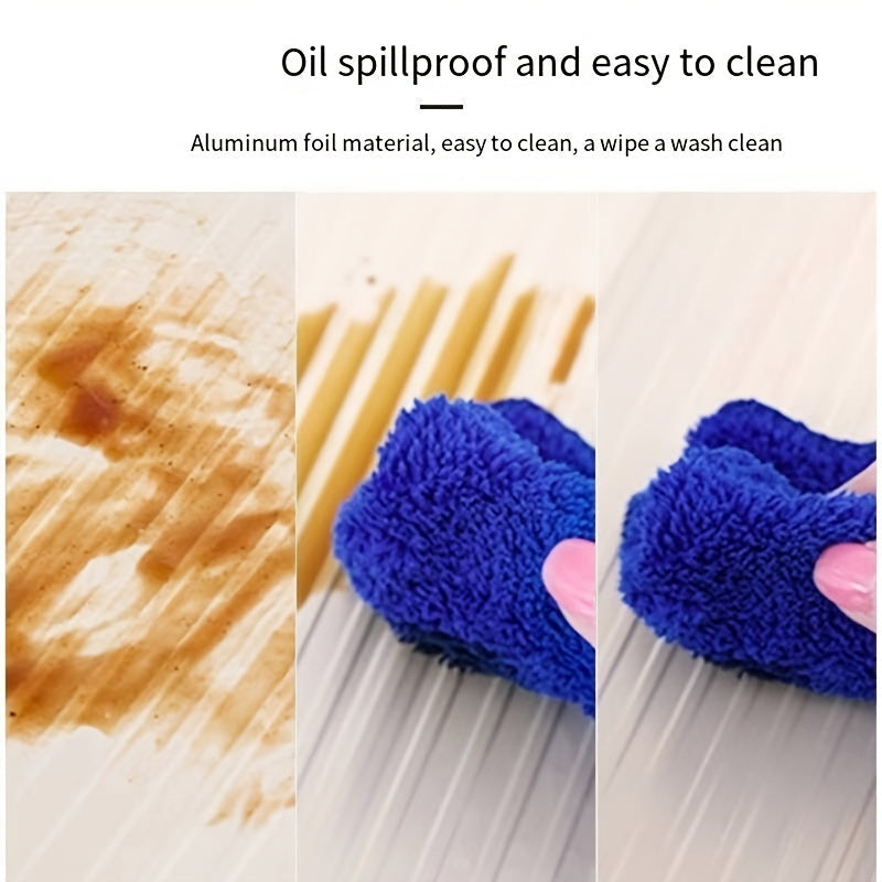 Foldable Aluminum Greaseproof Spacers Set Heat Shield, Easy to Clean, Grease Resistant