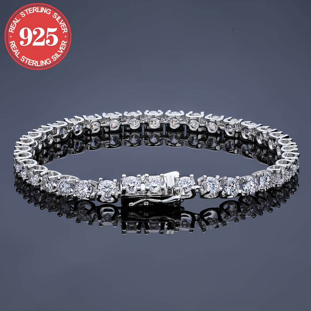 Women’s Hip Hop Style Jewelry Bracelet with Moissanite and Gift Box
