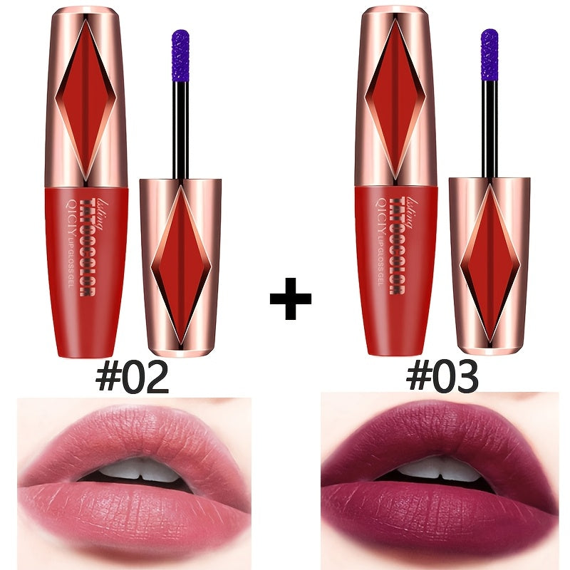 Brillo de labios de larga duración, resistente al agua, acabado natural, 5 colores para todo tipo de piel