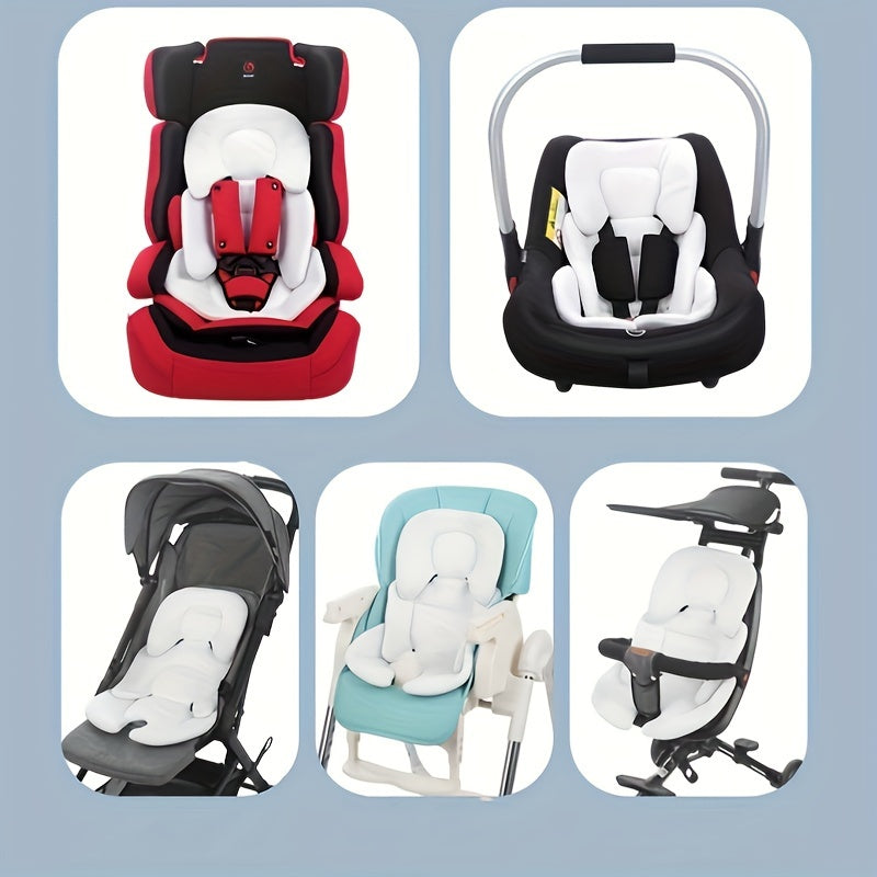 Baby Stroller Cushion Set with Safety Seat Inner Protector and Double-Sided Waist Cushion