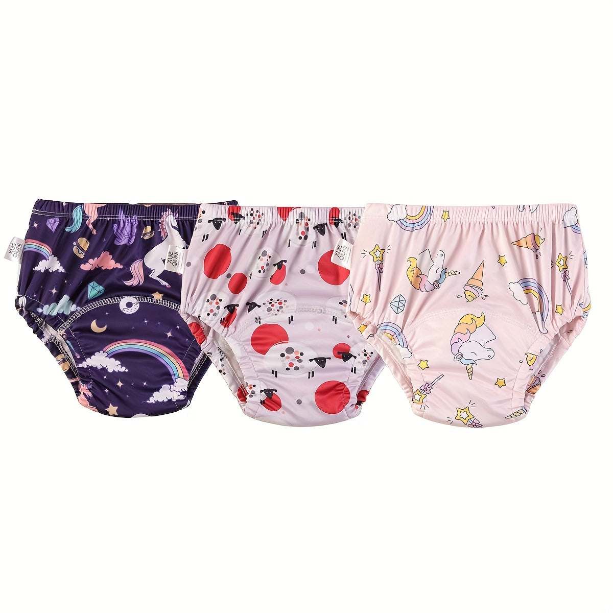 Set of 3 Reusable Breathable Kids Training Pants for Toddlers Boys Girls