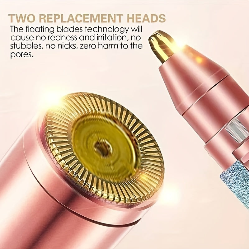 Recortadora eléctrica para mujer 2 en 1, recargable por USB, dispositivo portátil para el cuidado del cuerpo