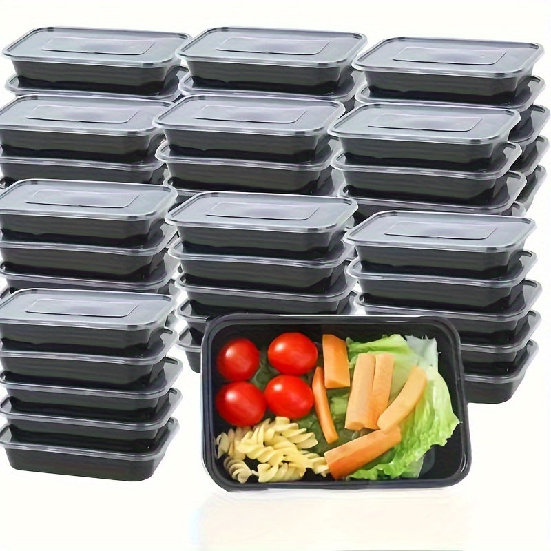 Pack of 10/30/50 BPA-Free Plastic Meal Prep Containers 500ml Leakproof Food Storage