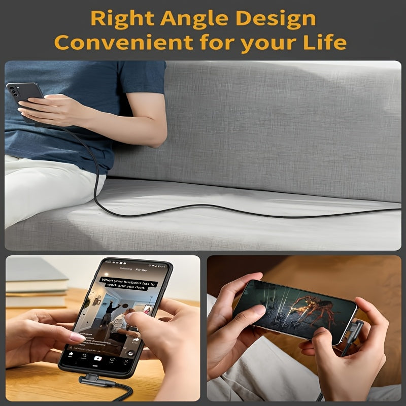 Nylon USB C Charging Cable 3 Pack 3.3ft 6.6ft 9.9ft Fast Charging Compatible with iPhone Samsung Pixel Switch