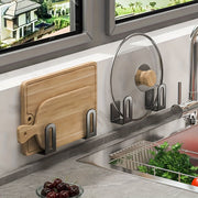 2-ta qismli devorga o'rnatiladigan oshxona tashkilotchisi qafasi metall saqlash idishlari uchun qozon qopqog'i va kesish taxtalari