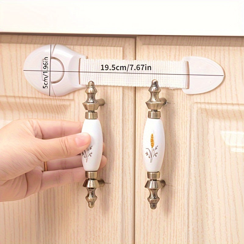 Kids Safety Cabinet Locks Set of 10 Baby Proof Drawer and Door Locks Plastic