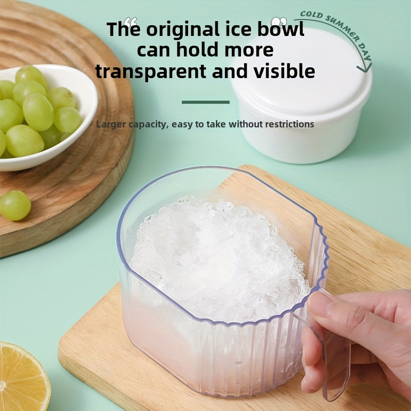 Stereo Surround Sound Ice Crusher Manual Shaved Ice Maker with 2 Trays for Snow Cones